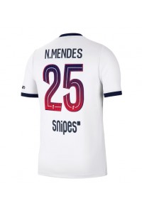 Paris Saint-Germain Nuno Mendes #25 Fotballdrakt Borte Klær 2026-27 Korte ermer